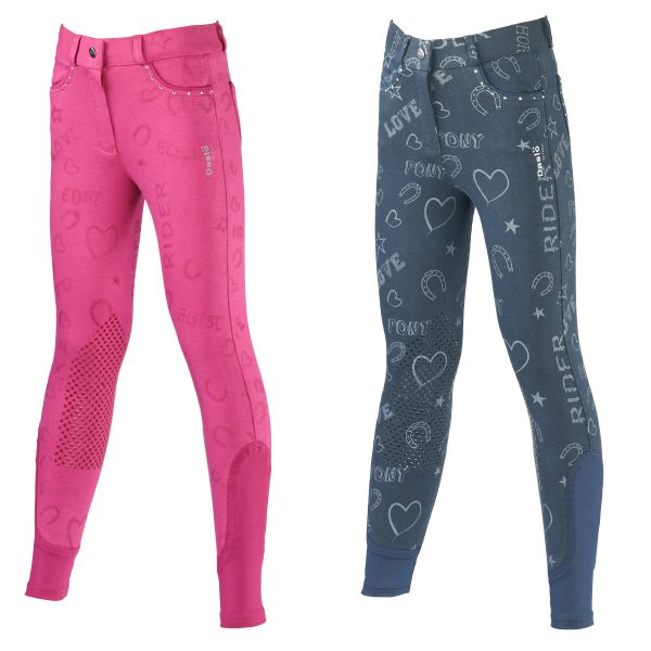 Pantaloni Daslö by Tattini bambina stampa e strass