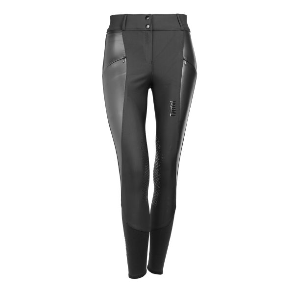 Pantaloni Tattini donna "Melissa" con inserti in ecopelle