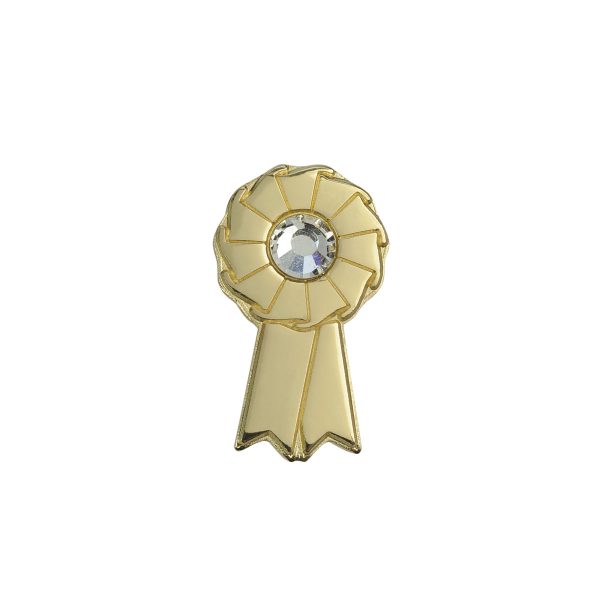 Spilla a coccarda con strass