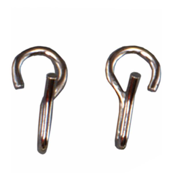 Ganci per barbozzale, acciaio inox.