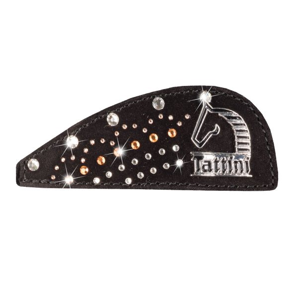 Patch Camoscio nero borchie e strass