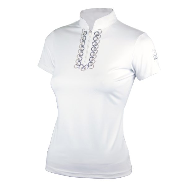 Maglia da concorso con decoro in strass